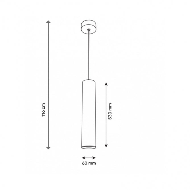 VISILICA JM-4710 CRNA GU10-600mm