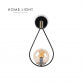 YAGMUR 19012 ZIDNA LAMPA 1*E27 CRNA/MESING