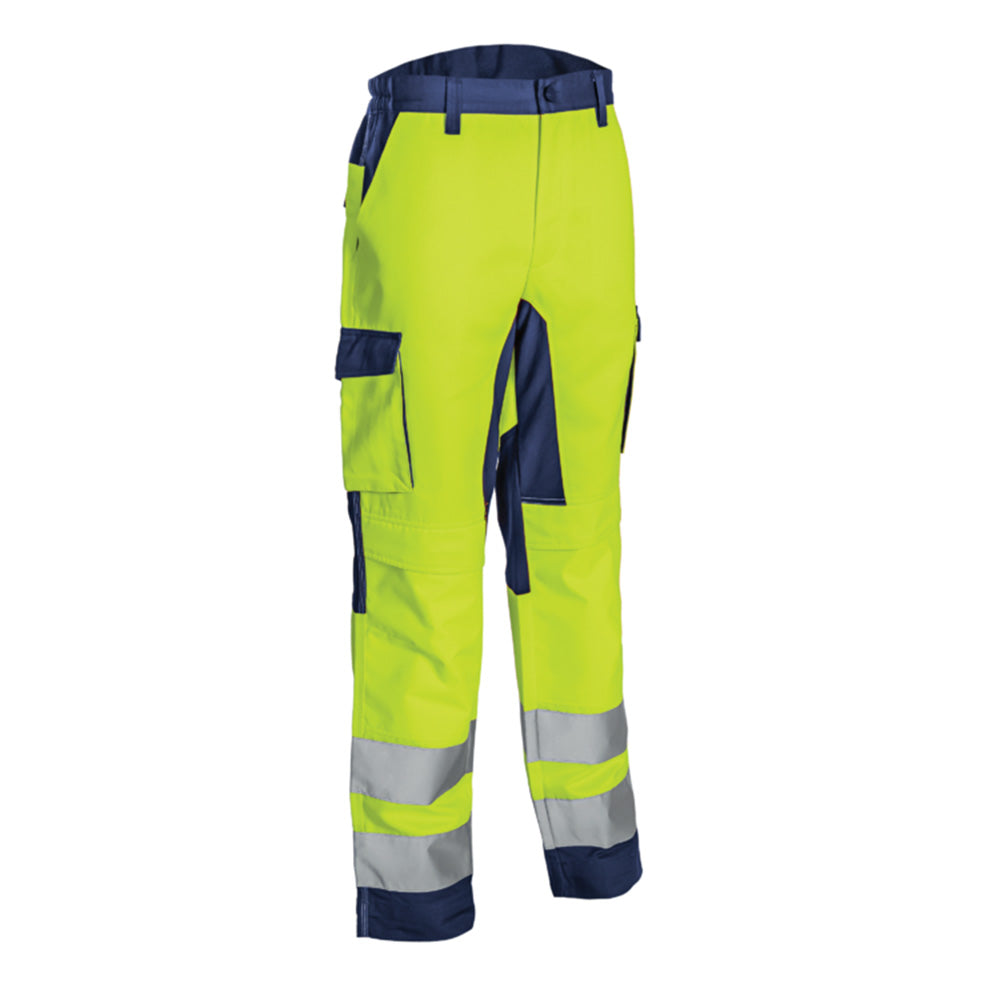 Signalizirajuće zaštitne Hi-viz pantalone HIBANA žuto-plave