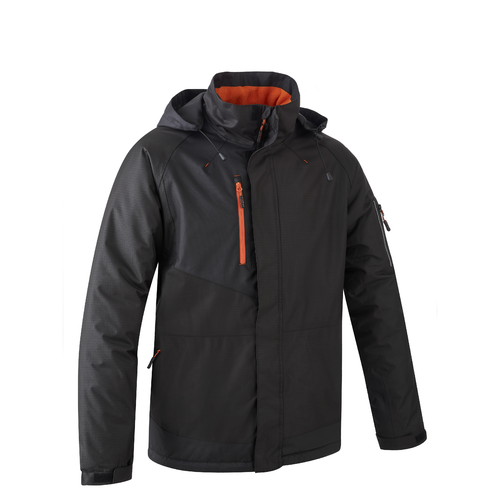 Ripstop parka YUZU crno - narandžasta
