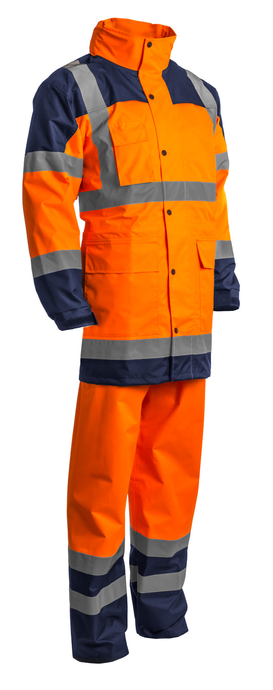 Signalizirajuće Hi-viz kišno odijelo HYDRA narandžasto-plavo