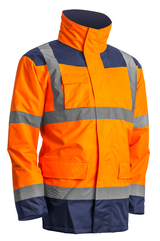 4u1 signalizirajuća zaštitna Hi-viz parka KANATA narandžasto-plava