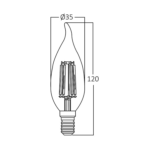 BRY-ADVANCE-6W-E14-C35T-CLR-3000K-LED SIJALICA