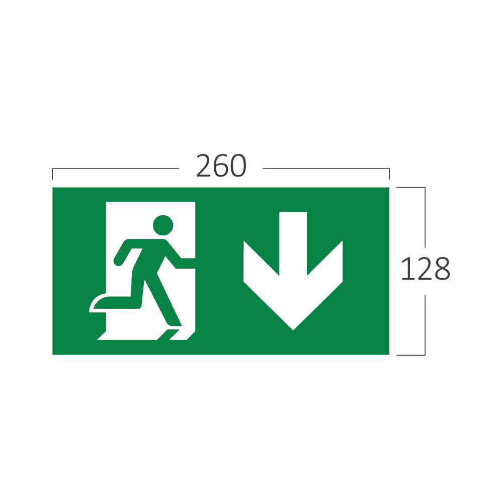 BRY-EXIT ZNAK-DOLE-PVC