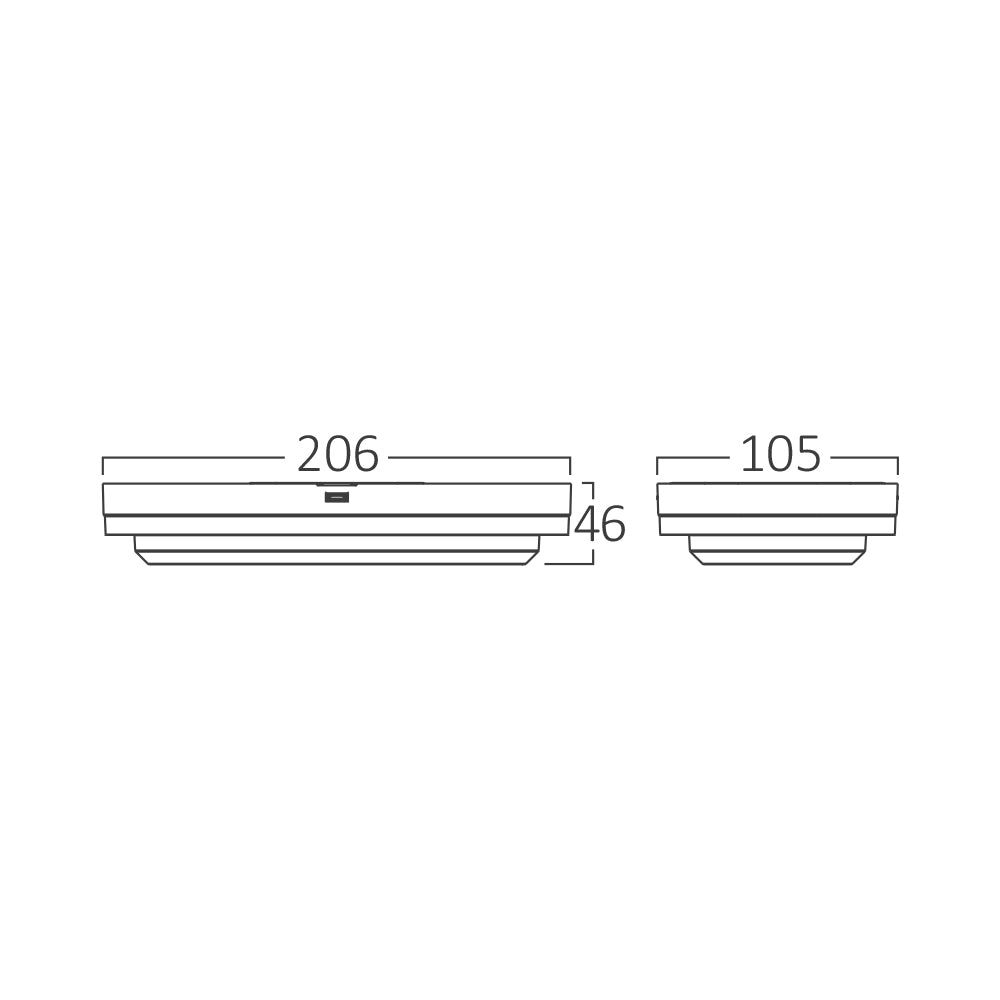 BRY-BULKHEAD-12W-ELP-CRNA-3U1-IP65-LED PLAFONJERA
