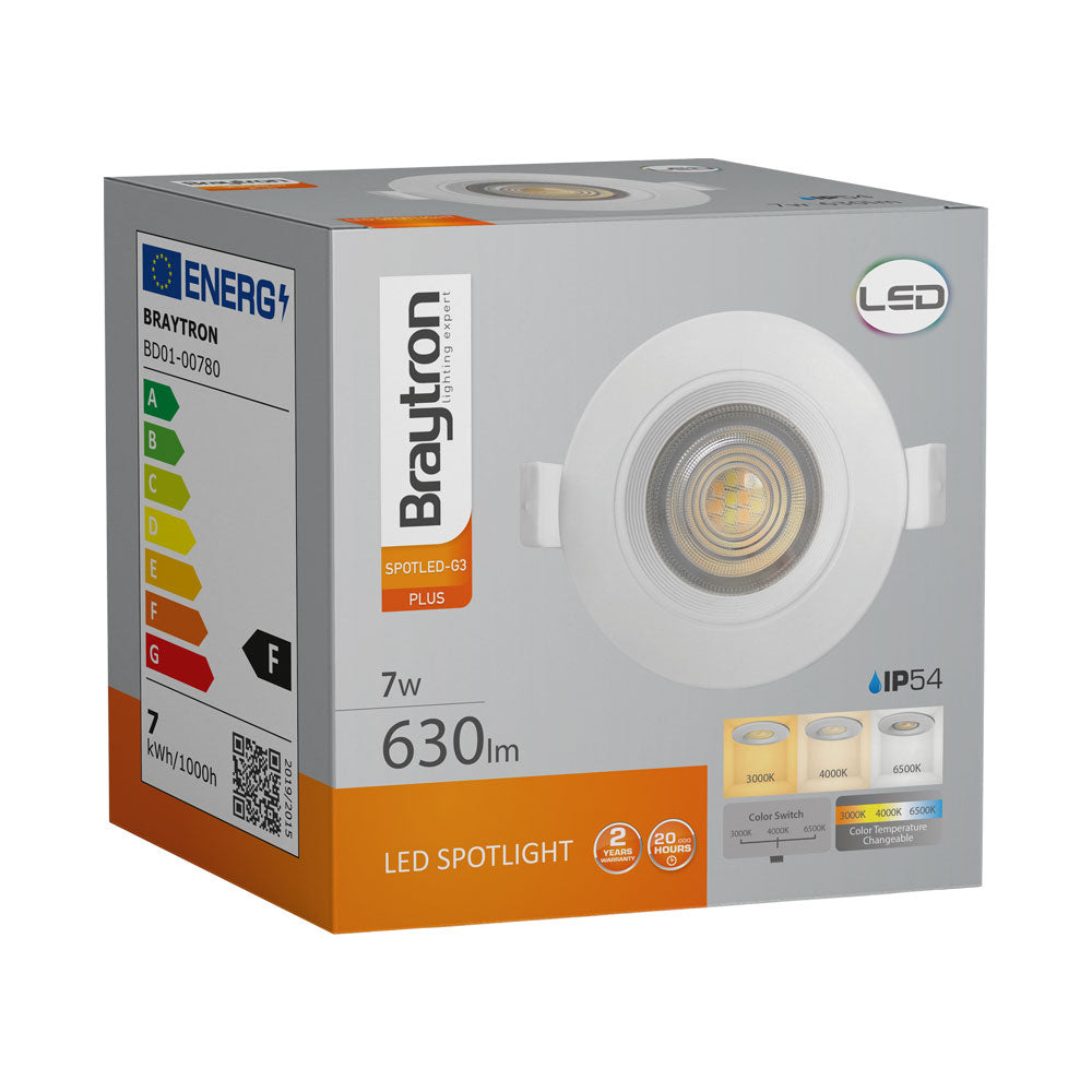BRY- G3-7W-OKRUGLA-BELA-3U1-IP54-SPOT SVETILJKA