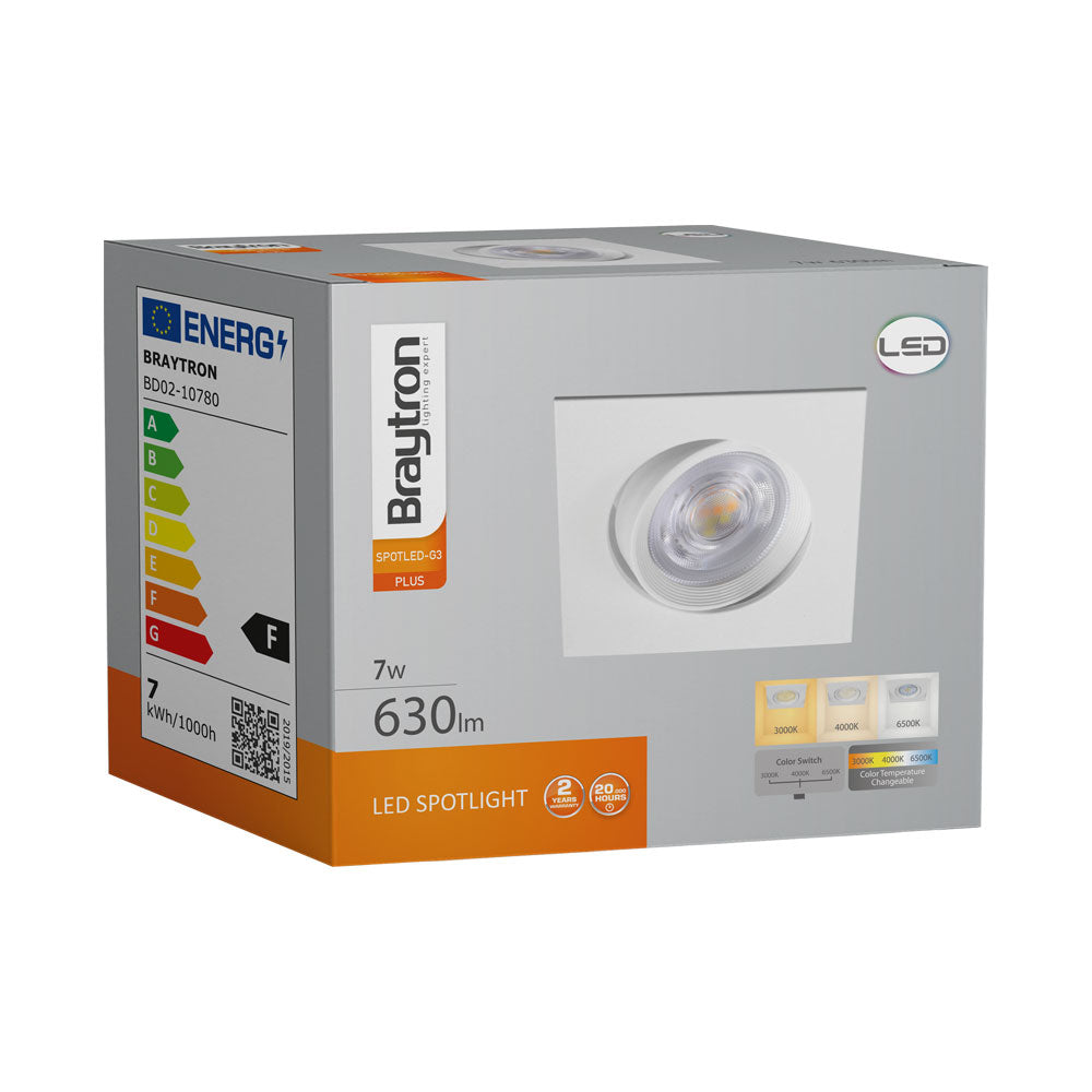 BRY- G3-7W-SQR-BELAT-3U1-LED SPOT SVETILJKA
