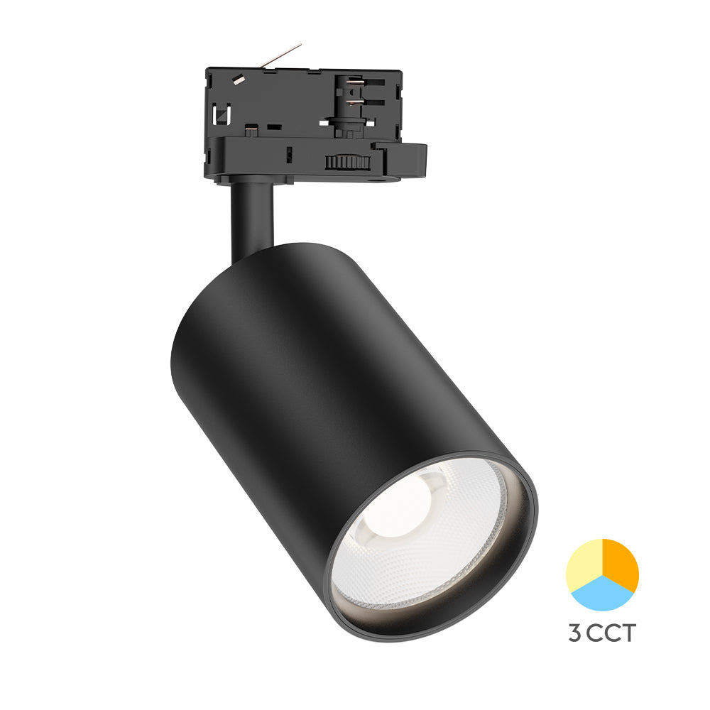 BRY-SHOPLINE-P30-30W-CRNI-3U1-TROFAZNI ŠINSKI REFLEKTOR