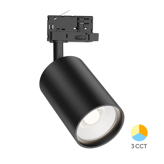 BRY-SHOPLINE-P30-30W-CRNI-3U1-TROFAZNI ŠINSKI REFLEKTOR