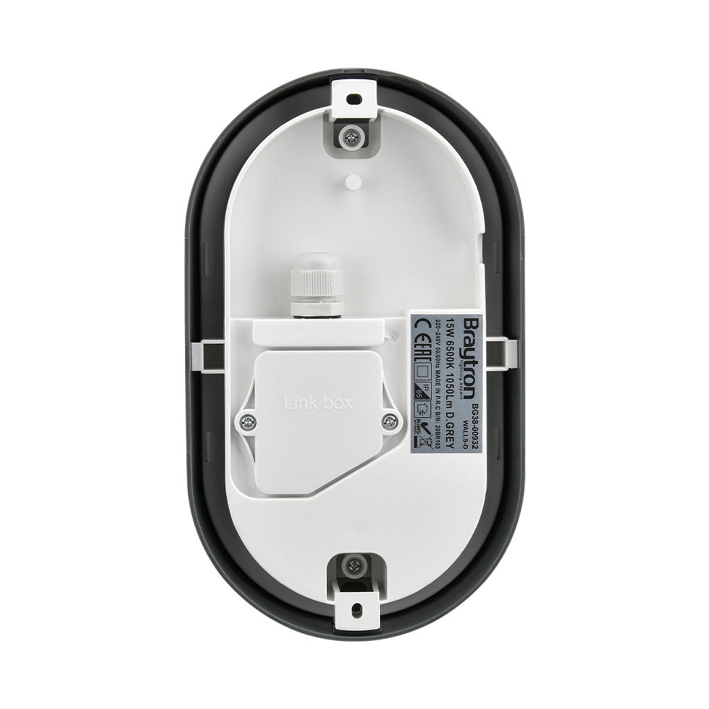 BRY-D-ELIPSA-SIVA-15W-6500K-IP65-ZIDNA BAŠTENSKA SVETILJKA