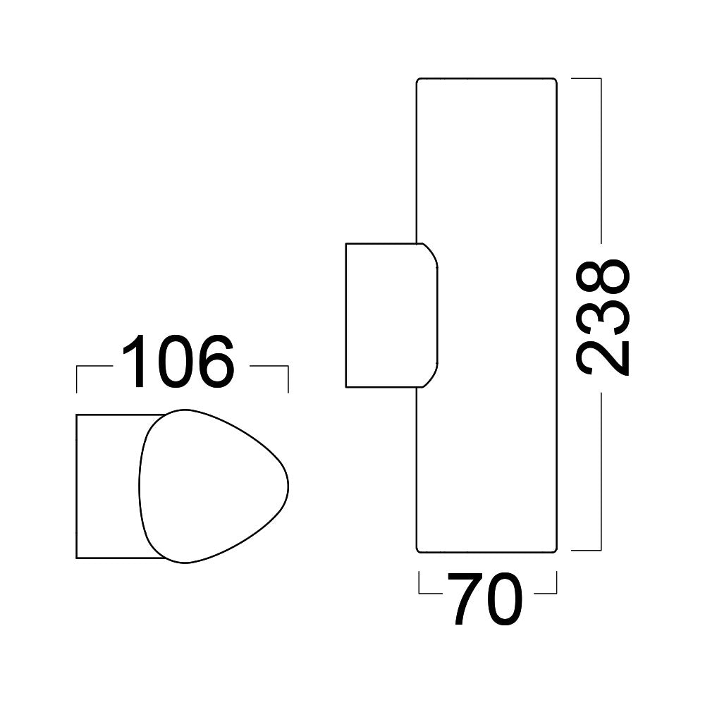 BRY-SIRIUS-WL.2-10W-3000K-IP54-ZIDNA SVETILJKA