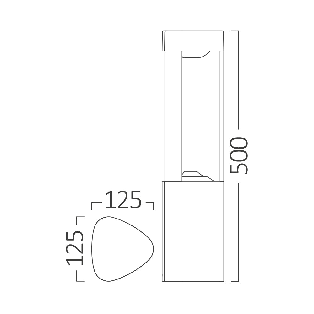 BRY-DALLAS-500-7W-3000K-IP54-BAŠTENSKI LED STUB