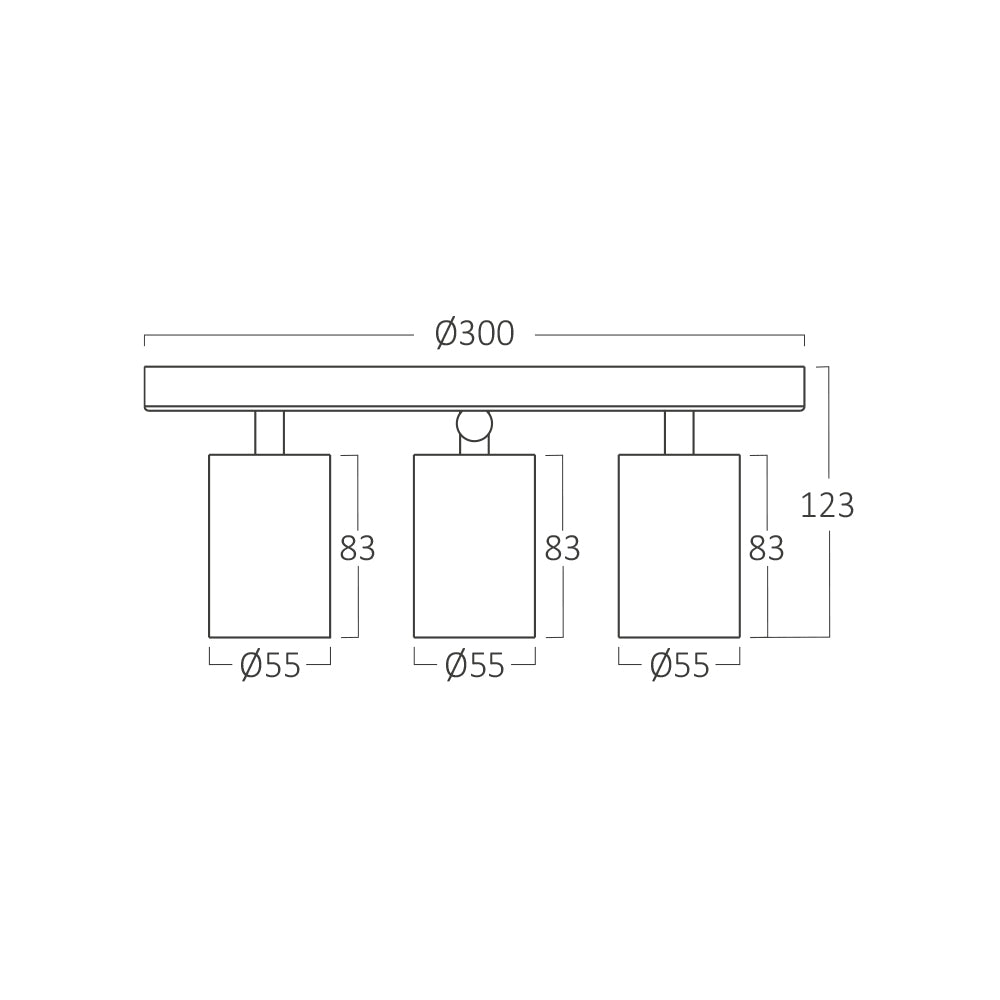 BRY-BETA-KRUG_3-CRNA-GU10-LED SPOT SVETILJKA