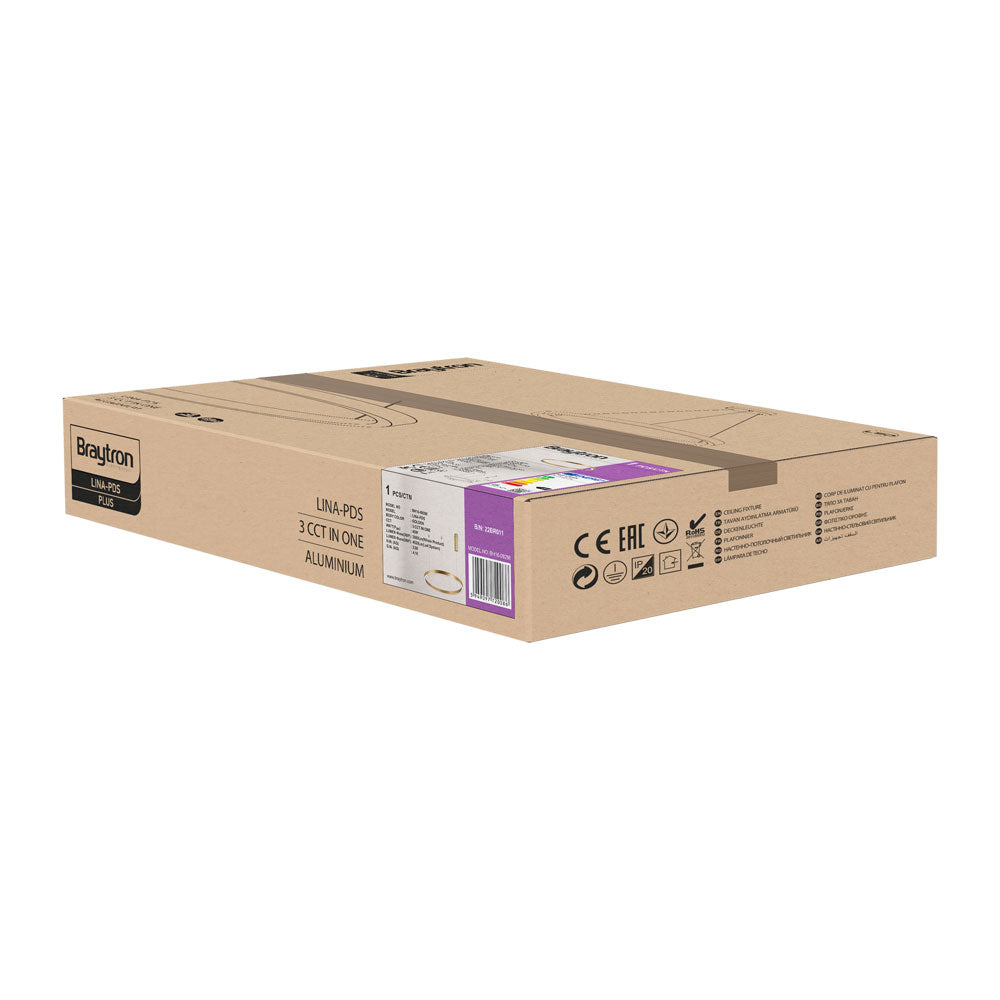 BRY-LINA-PD-2540-OKRUGLA-ZLATNA-45W-3U1-LED VISILICA