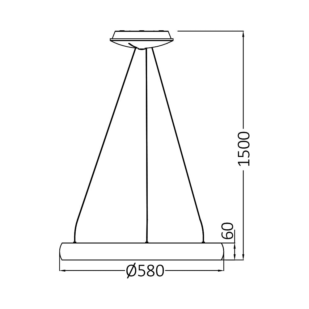 BRY-BELLA-MLP-PD-OKRUGLA-ZLATNA-46W-3U1-IP20-LED VISILICA