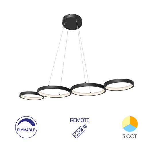 BRY-NELA-PD1-RND-CRNI-60W-SA DALJINSKIM-IP20-LED PLAFONJERA