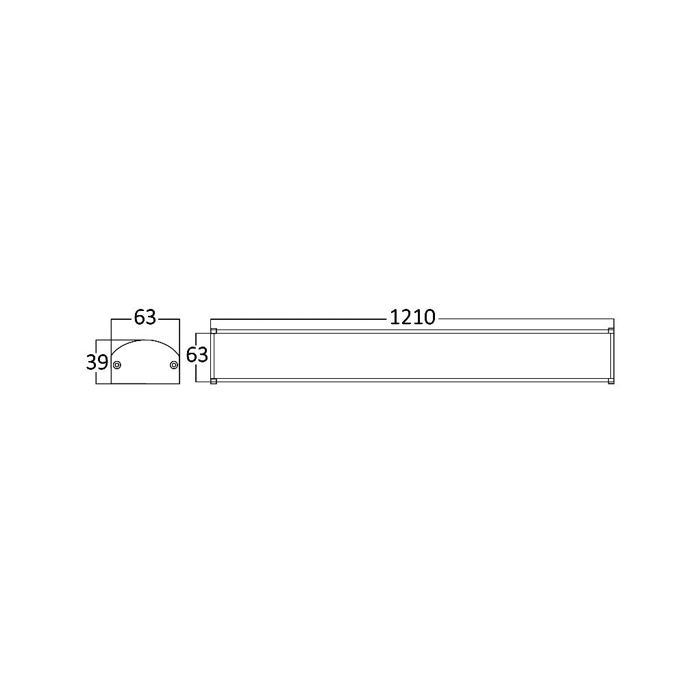 BRY-PROLINE-P-40W-1.2MT-SIVA-3000K-LED ZIDNA SVETILJKA