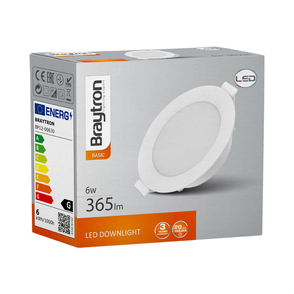 BRY-BASIC-6W-3INC-BELA-6500K-LED SPOT SVETILJKA-DAUNLAJTER
