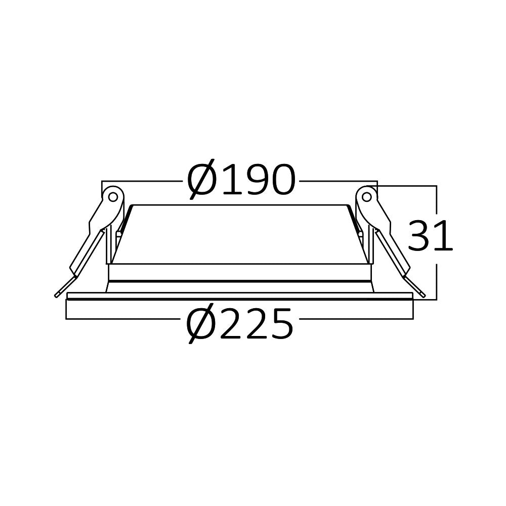 BRY-BASIC-25W-8INC-BELA-4000K-LED SPOT SVETILJKA-DAUNLAJTER
