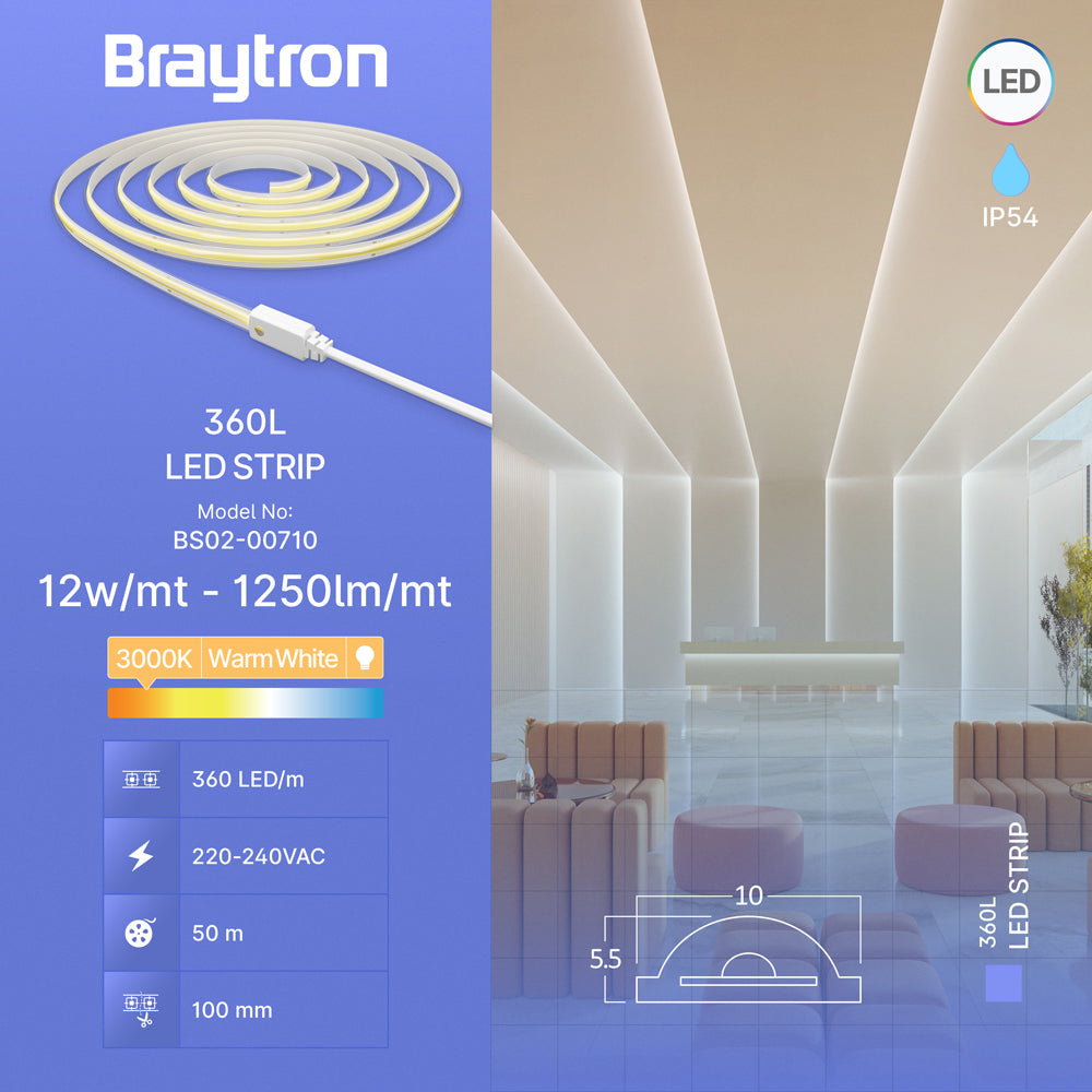 BRY-COBLINE-360L-COB-3000K-CLR-220V-IP54-LED TRAKA