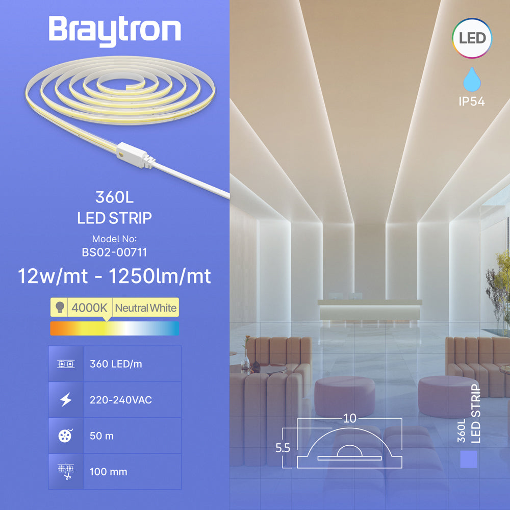 BRY-COBLINE-360L-COB-4000K-CLR-220V-IP54-LED TRAKA