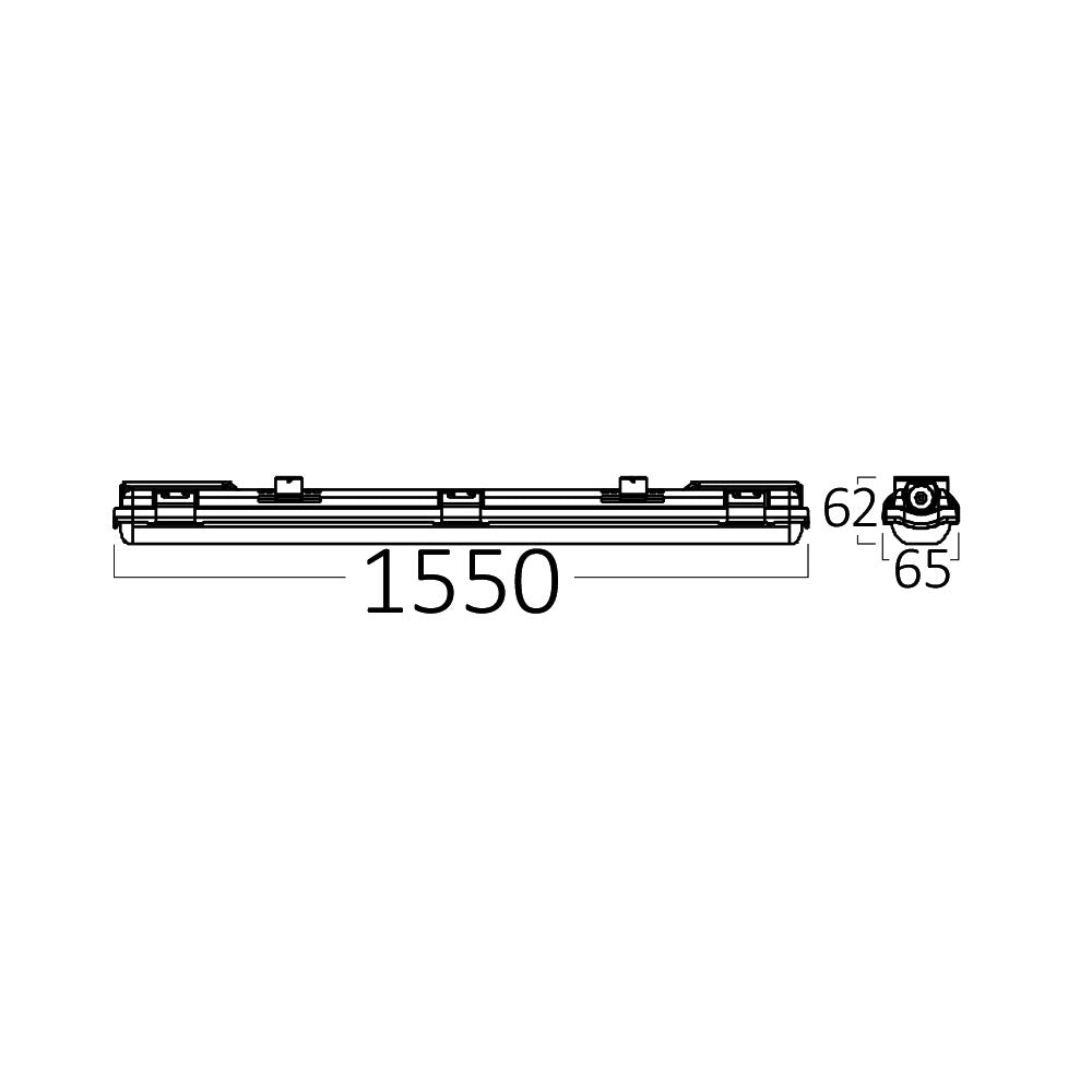 BRY-AQUALINE-1X-1.5MT-SG-PC-IP65-VODODIHT NOSAC ZA LED CEVI