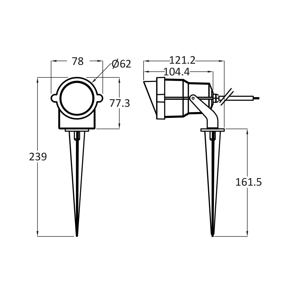 BRY-SPOTLUX-9W-SIVA-3000K-IP65-LED UBODNA BAŠTENSKA SVETILJKA