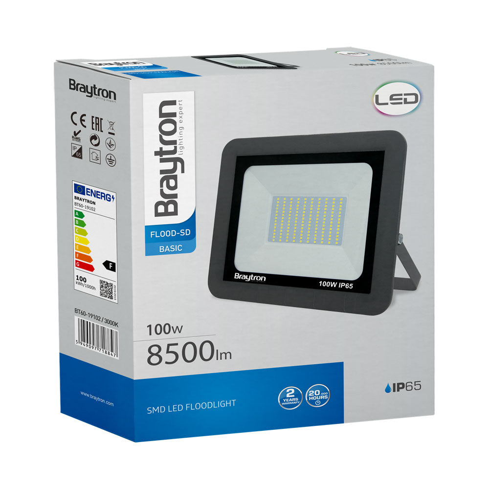 BRY-FLOOD-SD-100W-GRY-3000K-IP65-LED REFLEKTOR