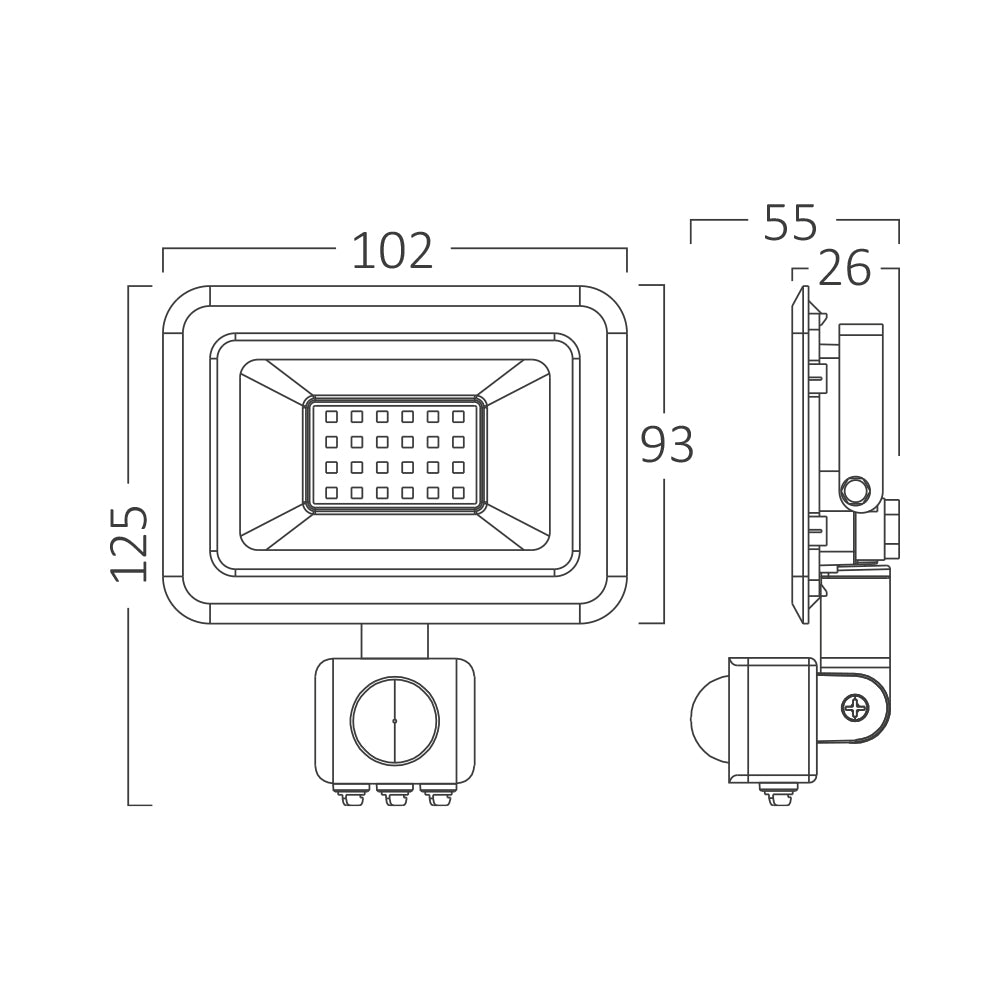 BRY-FLOOD-SF-10W-CRNI-6500K-SNS-IP65-LED REFLEKTOR