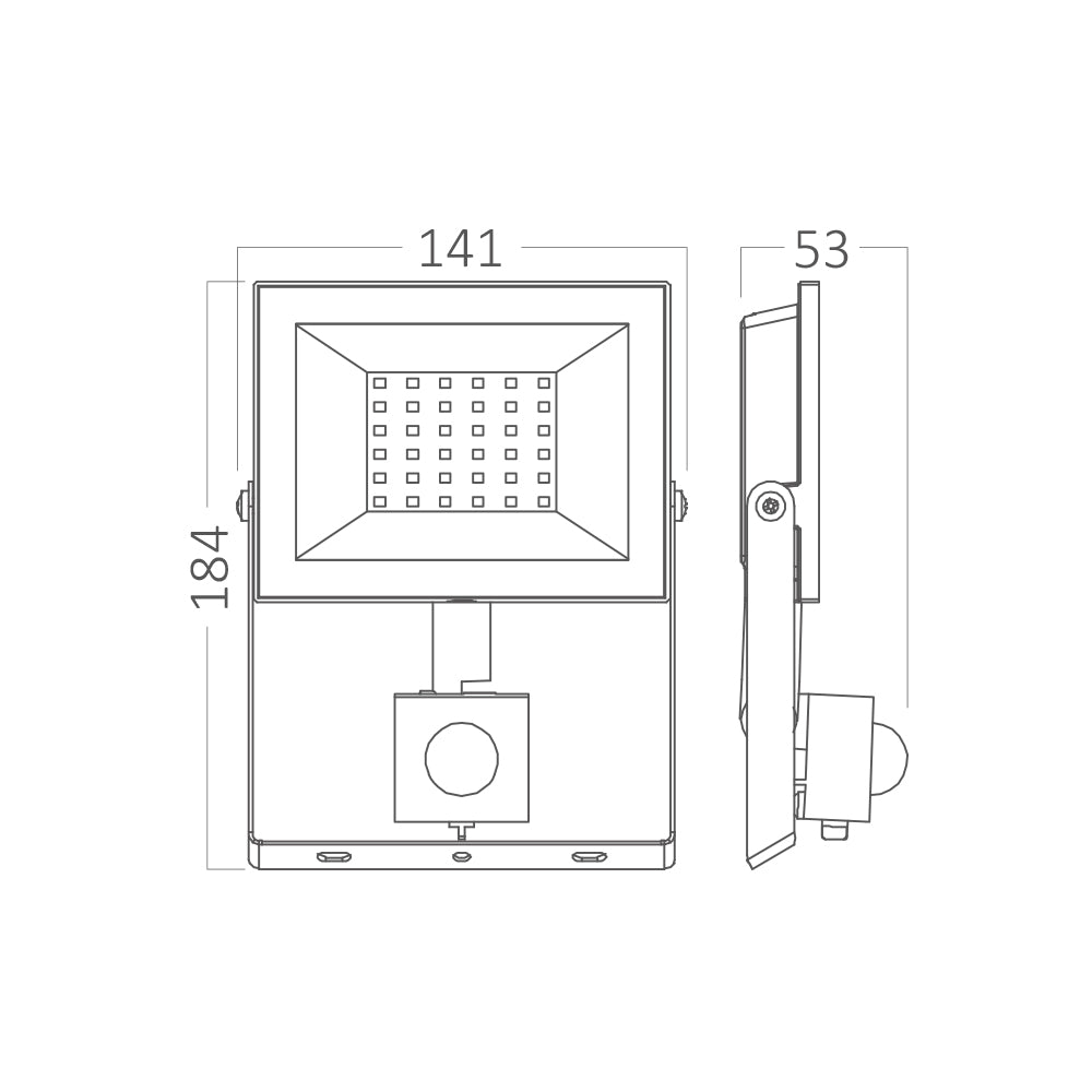 BRY-FLOOD-CF-30W-CRNI-6500K-SNS-IP54-LED REFLEKTOR