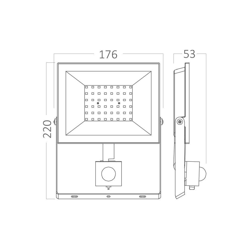 BRY-FLOOD-CF-50W-CRNI-6500K-SNS-IP54-LED REFLEKTOR