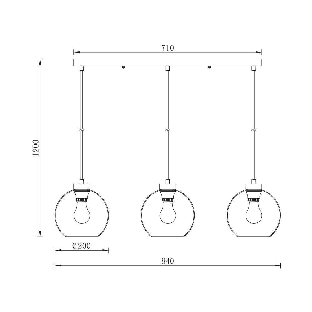 BRY-S005S-3H-3xE27-DIMLJENO SIVA-DEKORATIVNA VISILICA