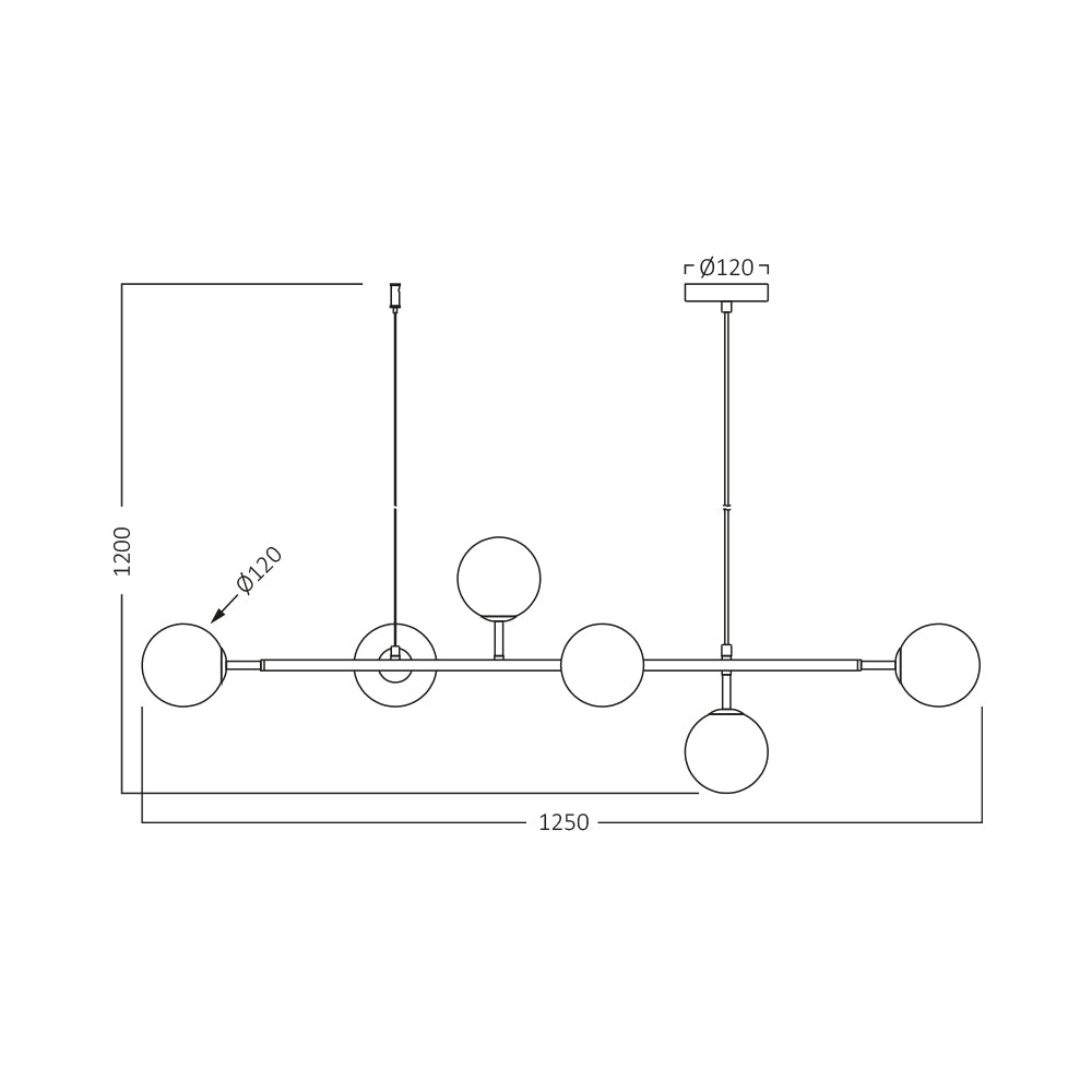 BRY-S011S-1H-6xG9-CLR-DEKORATIVNA VISILICA