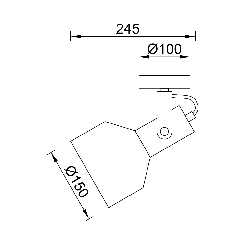 BRY-P001W-1H-1xE27-BLC-VISILICA