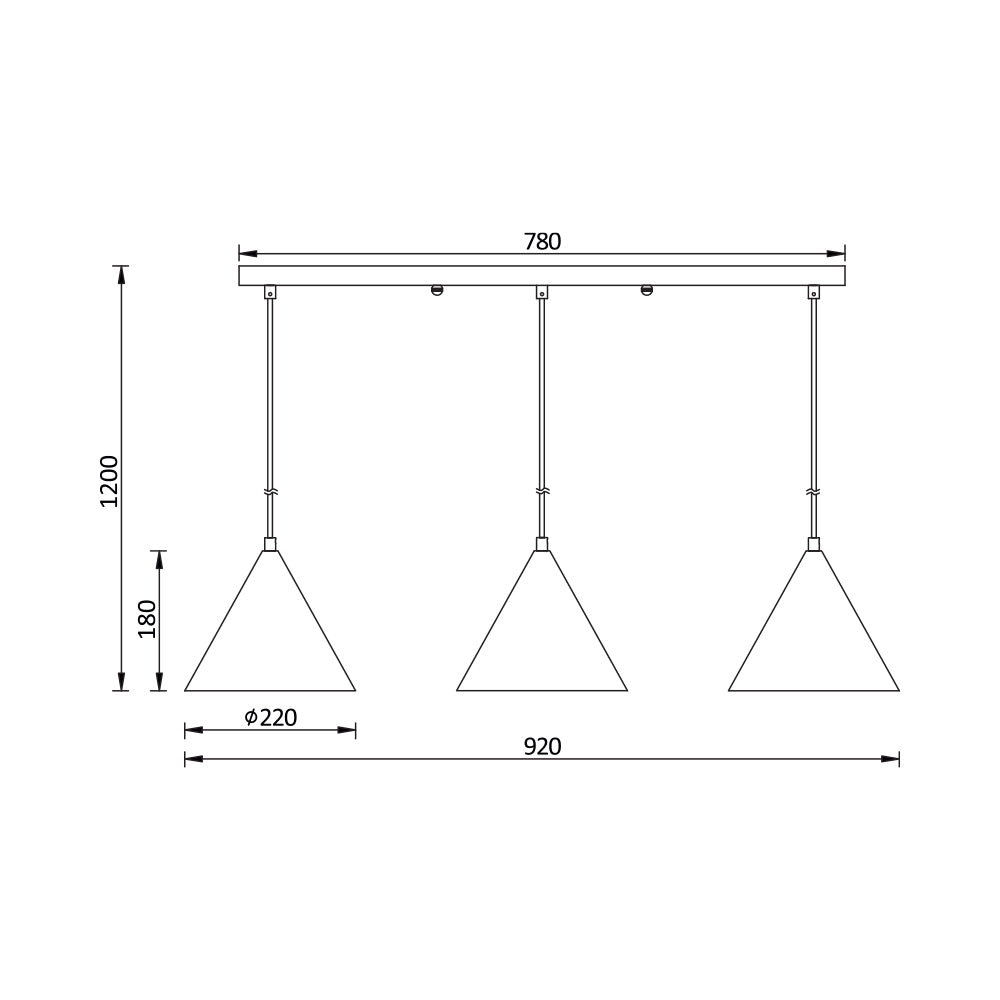 BRY-P010S-3H-3xE27-GLD-VISILICA