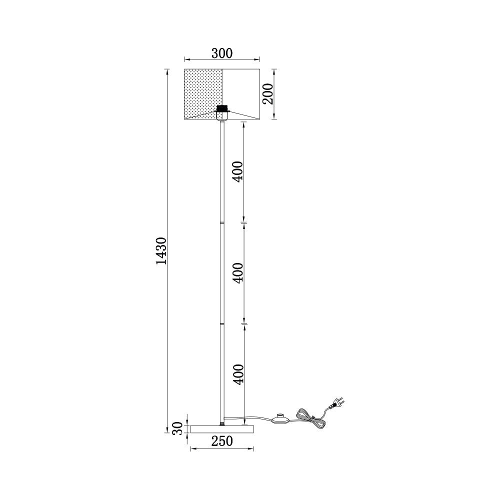 BRY-F001T-1H-1xE27-CRNA-PODNA LAMPA