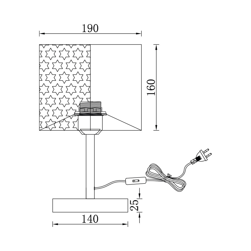 BRY-F001T-1H-1xE27-BEZ-PODNA LAMPA