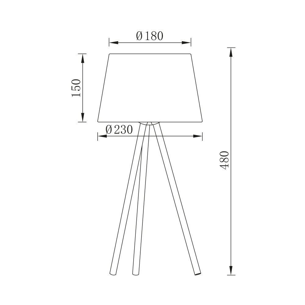 BRY-F002T-1H-1xE27-CRNA-PODNA LAMPA