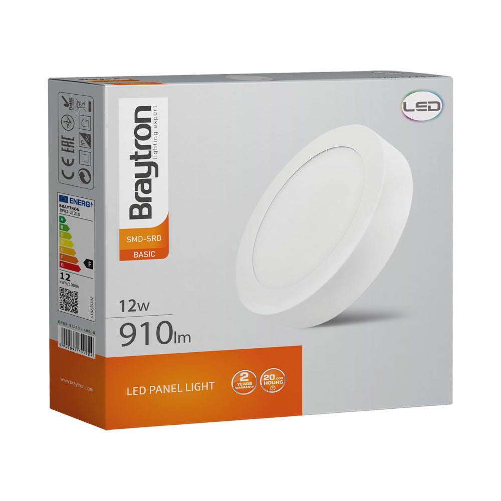 LNX-SMD-SRF-12W-RND-BELI-4000K-NADGRADNI LED PANEL