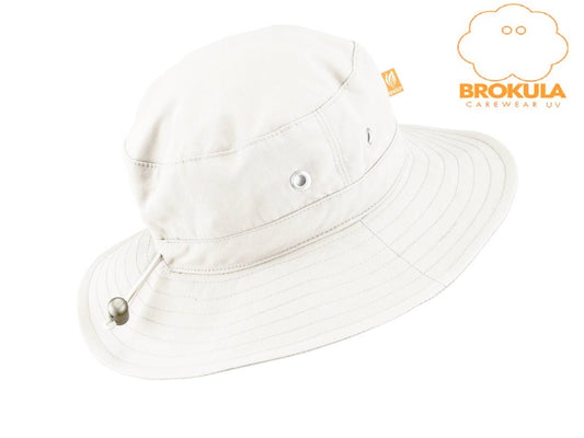 BROKULA CAREWEAR UV šešir dječji - basic, beli, vel. L-XL
