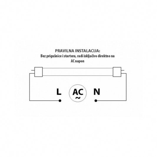 DAWN LED CEV T8 18W 6500K 1800lm DVOSTRANA
