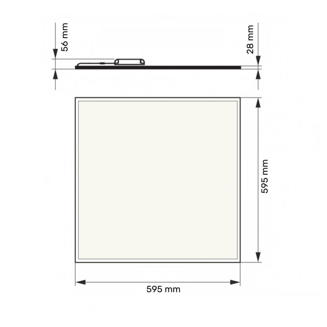 DAWN LED PANEL HN-PL6060 36W 3000/4000/6500K (4320lm) BACKLIGHT