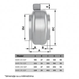 ERA VENTILATOR MARS 125 GDF(WK)