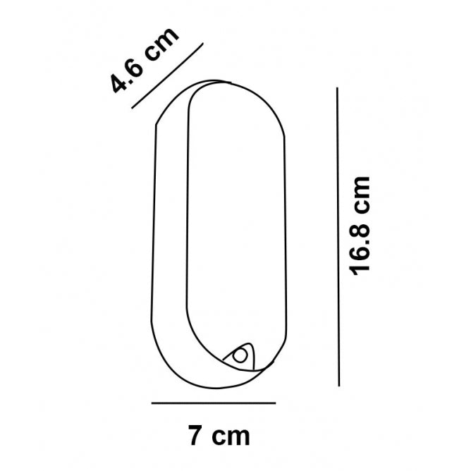 LED SVETILJKA BL1 ELIPSA 9W 4000K IP54 BELA