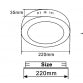 LED PANEL KA-C5 18W 6500K CRNI