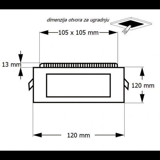 LED PANEL KA-S1 6W 4000K