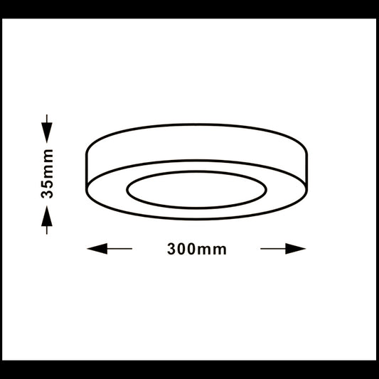 LED PANEL N/Z KNC5-24W 6500K CRNI