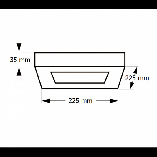 LED PANEL N/Z KNS5-18W 4000K CRNI