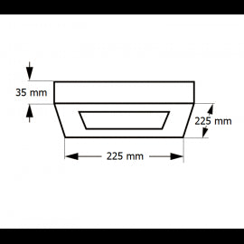LED PANEL N/Z KNS5-18W 6500K CRNI