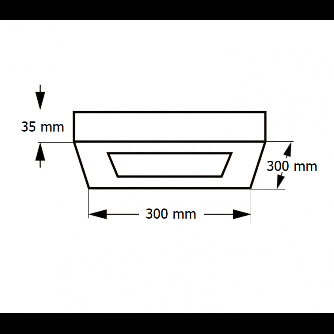 LED PANEL N/Z KNS5-24W 6500K CRNI
